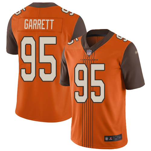 Cleveland Browns Myles Garrett Men Orange Limited Jersey 95 NFL Football City Edition